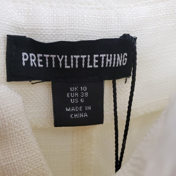 PrettyLittleThing Cream Pants and Asymmetrical Top Sz 6 - Picture 4 of 8